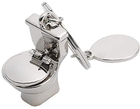 Toilet Model Keychain Creative Funny Like Real Close Stool Accessories Key Chain Ring Keyring Keyfob