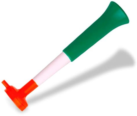 FUN FAN LINE Confezione da 3 Trombe Vuvuzela - Design Leggero - Suono Fino a 98 Db - Accessorio per Feste di Calcio e Sportive (Irlanda)