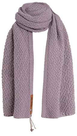 KNIT FACTORY - Luna Schal - Strickschal Für Damen und Herren - XL Schal mit Wolle - 200 x 50 cm - Hochwertige Qualität - Mauve