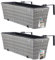 CASARIA 2X Maceteros de Balcón Gris 60x20x19 11L Incl. Soporte Maceta de Plástico Colgante Terraza