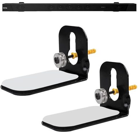Suixing Universal Sound Bar Mounts Wall Mount Kit Soundbar Mounting Bracket for Samsung, Sony, LG, Vizio Soundbar Wall Mount Brackets with Hardware Kit