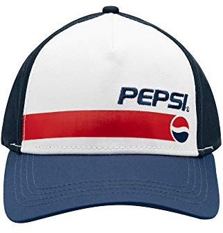 Pepsi Trucker Snapback Mütze, Netzstoff, Weiß, Blau und Rot