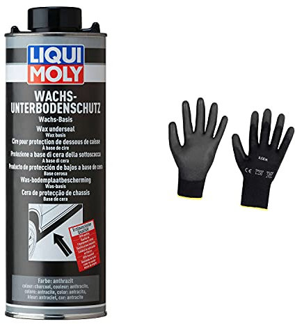 Iloda Original Liqui Moly 1l Wachs-Unterbodenschutz anthrazit/schwarz 6102 Schutzhandschuhe