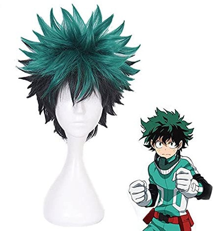 Anime My Hero Academia Cosplay Perücke Izuku Midoriya Perücke Boku No Hero Academia/Akademie Cosplay Haar Izuku Midoriya Deku Perücke Haarnetz