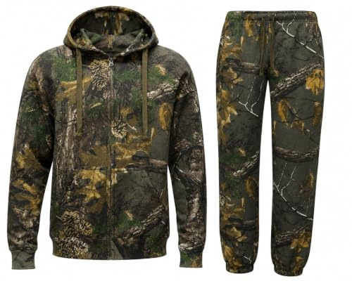Mad Ink Mens Jungle Camouflage Fishing Hunting Zip Tracksuit Plus Sizes