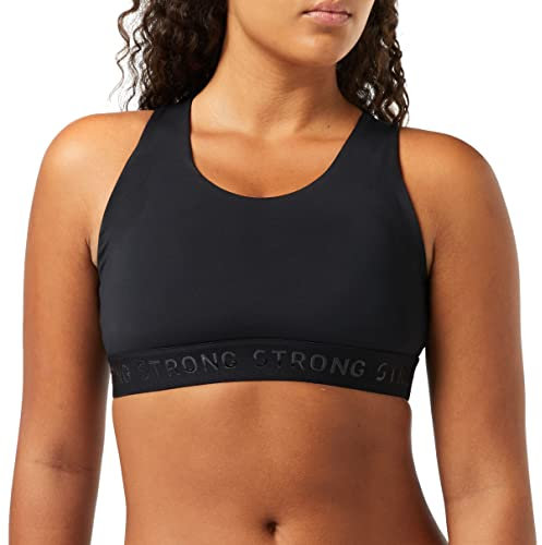 STRONG by Zumba Women's Fitness Aktiv Hohe Impact Support Workout Kompressions BH Sports Bra, Black Jacquard, XS