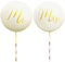 YFGOODS luftballons hochzeit - 2 Stück mit Durchmesser 1 Meter, Helium geeignet - mit mr mrs in gold für eure Hochzeit, Hochzeitstag oder Heiratsantrag
