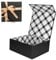 Tekhoho Schwarze Geschenkbox 21.5x21.5x9 cm, Premium Geschenkbox mit Magnetdeckel und Schleife für Feiertage Hochzeit Geburtstag Geschenkverpackung, Kariertes Futter