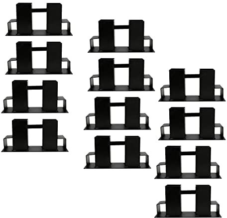 Herrselsam Lot de 12 Aides à Empiler en Bois Robuste, Facile à Installer pour Chauffage, Support Empilable, Cheminée, Cadre (Noir)