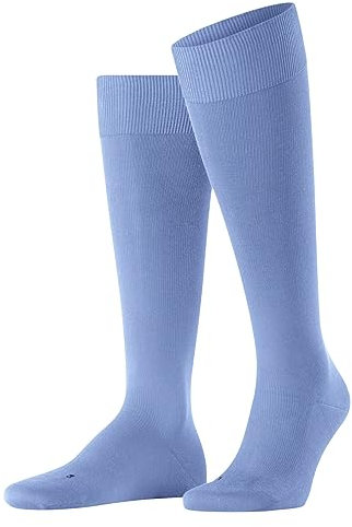 FALKE Herren Kniestrümpfe Energizing Cotton M Kh Baumwolle mit Kompression 1 Paar, Blau Cornflower Blue 6554, 39-40