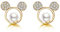 FarryDream 925 Sterling Silber CZ Süße Ohrringe Tiere für Damen - Mäuse Ohrstecker (B-Gold)