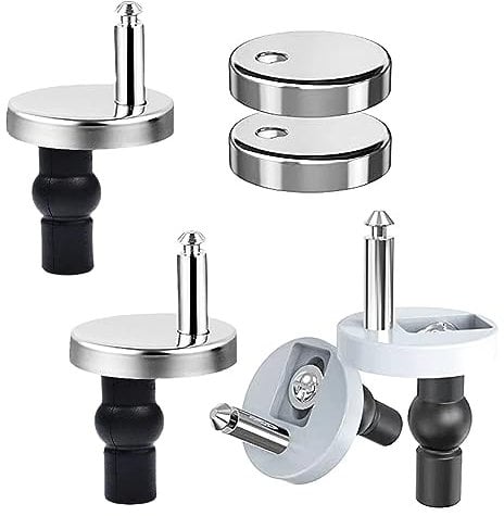 XINCHENG 2 Pièces Fixation Abattant WC, Universel Fixation de Siège de Toilette, Charniere Abattant en Acier Inoxydable avec vis Pour de Fixation Abattant de WC