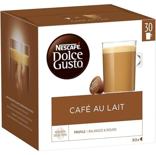 DOLCE GUSTO Café Au Lait 300G - Café en capsule à la saveur riche et crémeuse idéal pour une pause café gourmande - Lot De 3