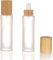 COSIDEA 4 pcs Empty 3.33oz / 100ml bamboo lid Frosted glass spray bottle with fine mist despenser head for liquid perfume toiletries, toner bottles 20 neck