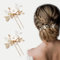 Broche Cheveux Mariage Perle Bijoux Gloryit 2 Pcs Mariage Peigne à Cheveux Mariée, Mariée Broche Cheveux Mariage,Accessoires de Cheveux pour Femmes, Pinces à Cheveux 1 Paire (Or)