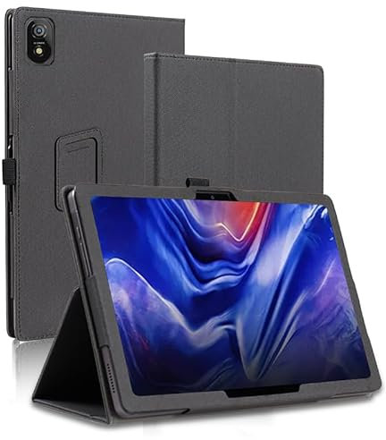 AKNICI Funda para Blackview Tab 18 Tablet 12 Pulgadas, PU Protectora Carcasa Cover con Magnetite y Cinturón de Seguridad y Soporte Función para Blackview Tab 18 Tablet 12 Pulgadas (Negro)