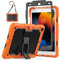 SEYMAC Custodia per iPad 10.2 Pollici (iPad 9a/8a/7a Generazione), Custodia per iPad 9 Generazione, Custodia Antiurto con Protezione Schermo/Supporto Pieghevole/Portapenne, Arancione