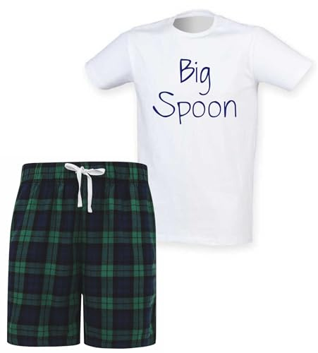 60 Second Makeover Limited Big Spoon Little Spoon Couples Matching Pyjama Tartan Set Couples Twinning Family