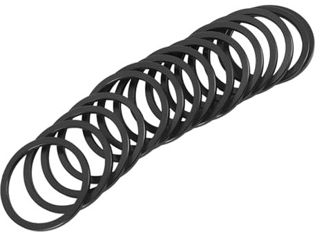 POENVFPO Tretlagerdichtung, 15-teilige O-Ringe aus Aluminiumlegierung, Abstandshalter für Fahrradschwungradnabe, Unterlegscheibe für die Meisten Rennräder (Black)