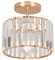 ZYDTRIP Crystal Ceiling Light Fixture Semi Flush Mount Ceiling Lamp Modern Gold Crystal Chandelier for Living Room Hallway Dining Room Kitchen