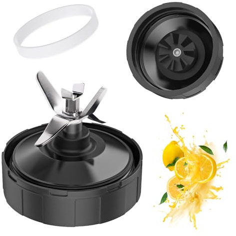 7 Fins Ninja Blender Blade Replacement, Ninja Blender Parts Compatible with Ninja BL487T_30, BL2012, BL2013, NN101, CT680SS, for Ninja Blender Cups 24oz 32oz Blender 7-Fins Extractor Blade Assembly