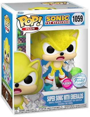 Funko Pop! Plus: Sonic - Super Sonic With Emeralds - Sonic The Hedgehog - Esclusiva Amazon - Figura in Vinile da Collezione - Idea Regalo - Merchandising Ufficiale - Giocattoli per Bambini e Adulti