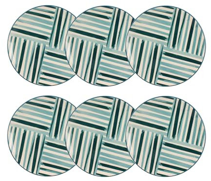 NOVASTYL - Lot6 assiettes à dessert azur 19cm - 2614665