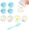 Rrlihjgu Cuiseur à œufs en silicone, cuiseur à œufs durs en silicone | Coquetiers pochés en silicone pour œufs bouillants - Fabrication d'œufs durs, machine à œufs durs, moule à œufs en Silicone,