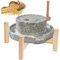 HNBYLMM Stone Grain Mill, Hand Stone Grinder, Wet Dry Cereal Bluestone Grinder, Hand Grain Mill Stone Grinder, Handmade Stone Mill Paste Mill for Wheat/Rice/Bean/Seed/Spice/Corn