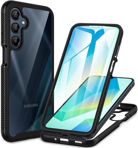 CENHUFO Funda Samsung A16 5G/4G / A26 5G, Carcasa Antigolpes 360 Grados con Protector Pantalla Integrado, Robusta Doble Cara Case Transparente Capa Funda para Samsung Galaxy A16 5G/4G / A26 5G -Negro