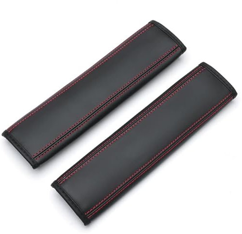 HYRAM Auto Gurtschutz für Dacia Duster 2017-2022, 2Pcs Sicherheitsgurtschutz Leder Polsterung Sicherheitsgurt Schulterpolster, Sicherheitsgurtbezug Schulterschoner,C