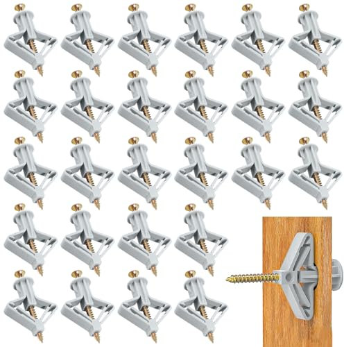 TTYSHIP® 150 Pezzi Tasselli Cartongesso, Tasselli per Pareti a Cavità per Cartongesso con 150 Viti, Tassello a Farfalla Cartongesso per Mattone Forato, Cartongesso