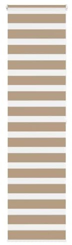 vidaXL Doppelrollo Sandbraun 60x200 cm Stoffbreite 55,9 cm Polyester