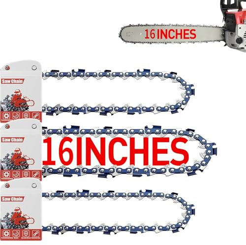 FuGuiB 16 Pollici Catena Motosega,3/8LP 1,3 mm 57 maglie 40 cm Catene Per Motosega In Confezione Da 3,Catena Di Ricambio Per Motosega, Compatibile con Oregon 91P057x, Titan TTB355CHN, TTL632CHN