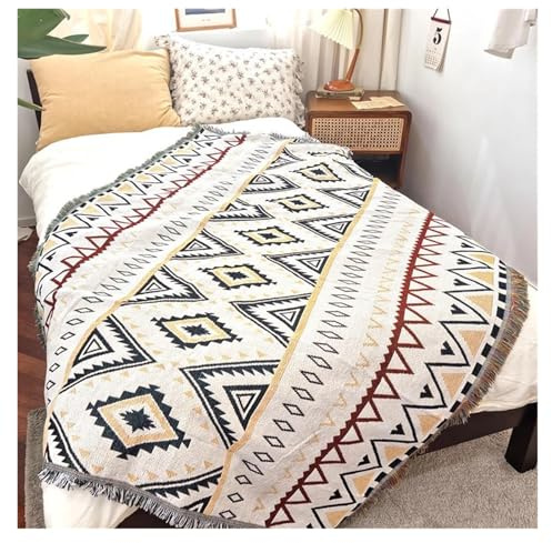 Strickdecke mit Quasten, für Sofa, Bett, Strandtuch, Haustiermatte, Picknicktuch, Outdoor-Bank, Überwurf, Wandteppich, weicher und stilvoller Teppich mit Fransen