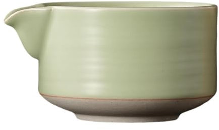 Sharplace Ceramic Matcha Bowl Mixing Bowl Japanese Tea Cup Handcrafted Gift Matcha Accessories for Beginner Japanese Matcha Preparation, Green