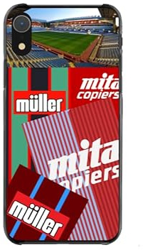 A Villa Collage of Retro Football Shirt Hard Silicone Rubber Phone Case Cover for iPhone (iPhone XR)