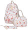 Schultaschen-Set mit Kirschmotiv, mit Lunchtasche und Federmäppchen, Teenager, Mädchen, Reiserucksack, Laptoptaschen, einfacher Kawaii, Grundschule, Junior High University Rucksack für Teenager,