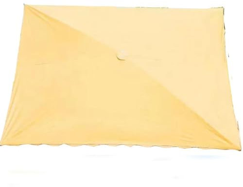 ZIUSFAC 2.5x2m Dessus De Parapluie De Remplacement Rectangulaire Toile Parasol Deporte 4 Baleines 6 Baleines, Auvent De Rechange pour Exterieur Jardin Marché(Bevel Umbrella Khaki,2.5x2m)