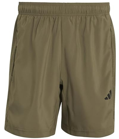 adidas Men's Workout Essentials Base Woven Short Shorts, Olive strata, S 5 inch