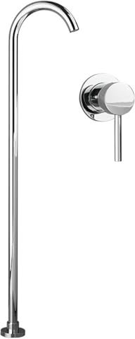 Einhebel Wannenarmatur Unterputz für Freistehende Badewanne Chrom Einzelmodus Mischbatterie Badewanne aus Messing,Verchromt