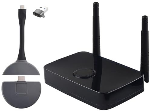 Uxsjakjsd Kabelloser -Kompatibler Video-Sender-Empfänger 5G/2.4G Typ-C Kabelloser Bildschirmprojektor 1080P Unterstützung 100M Entfernung