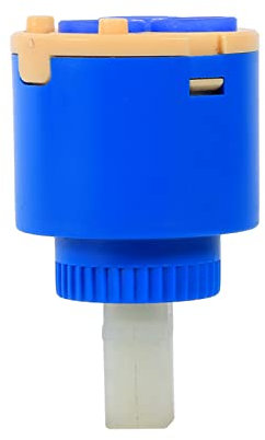 Pongnas Cartucho de Ducha, Válvula de Ducha Cartucho de Reemplazo de de Reemplazo de Control Interno Válvula de Grifo PP PP Plástico Azul Práctico 35/40 Mm de Cerámica Mezcladora de Agua Tapurón (35