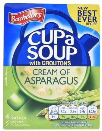 Cup a Soup with Croutons, Cream of Asparagus (4 Sachets) - 117g