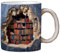 LYEAA Ceramic Novelty Coffee Mug Creative Multi-Purpose Birthday Gifts 350ML 3D Effect Books Mugs for Friends (A)