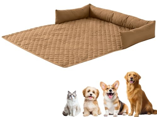 Yarteim Kühlendes Sofabett, Kühlbett für Hunde, Große Kühlendes Hundebett, rutschfeste Kühldecke Hund, Hundedecke Sofa, Selbst Kühlende Hundematte, Wasserdichter Hundecouchbett für Sofa, Boden, Auto