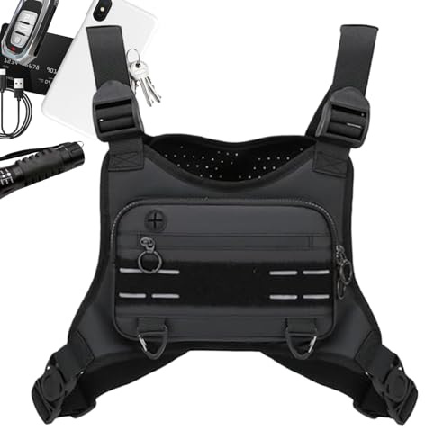 Ylnailky Bolsa Pechera Hombre - Deportiva Equipamiento Actividades,Impermeable Porta Teléfono para Ciclismo Senderismo Viajes Caza Trekking