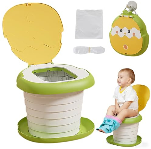 Baby tragbarer Toilettentopf,Klappbarer Töpf für Kinder,Klappbarer Toilettensitz Kinder,Reisetöpf für Kleinkinder,Klappbarer Baby Reisetöpf,Training wiederverwendbarer tragbarer Töpf für Kleinkind