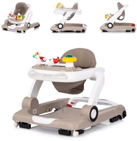 Chipolino Lauflernhilfe little Explorer 4 in 1 Laulernwagen Musik Stopper Räder beige