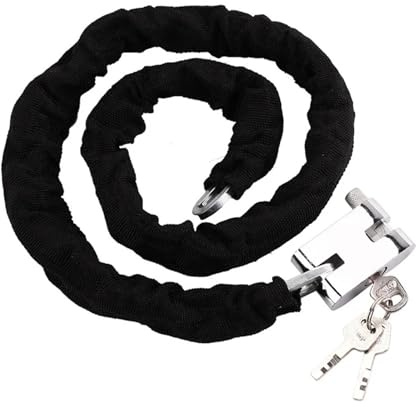 1.2M Motorcycle Lock Heavy-Duty Chain Lock Heavy Duty Rubber+Steel with 3 Keys